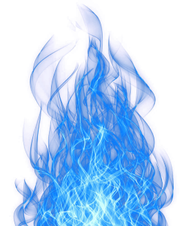 Blue Flame Column with Wispy Tips