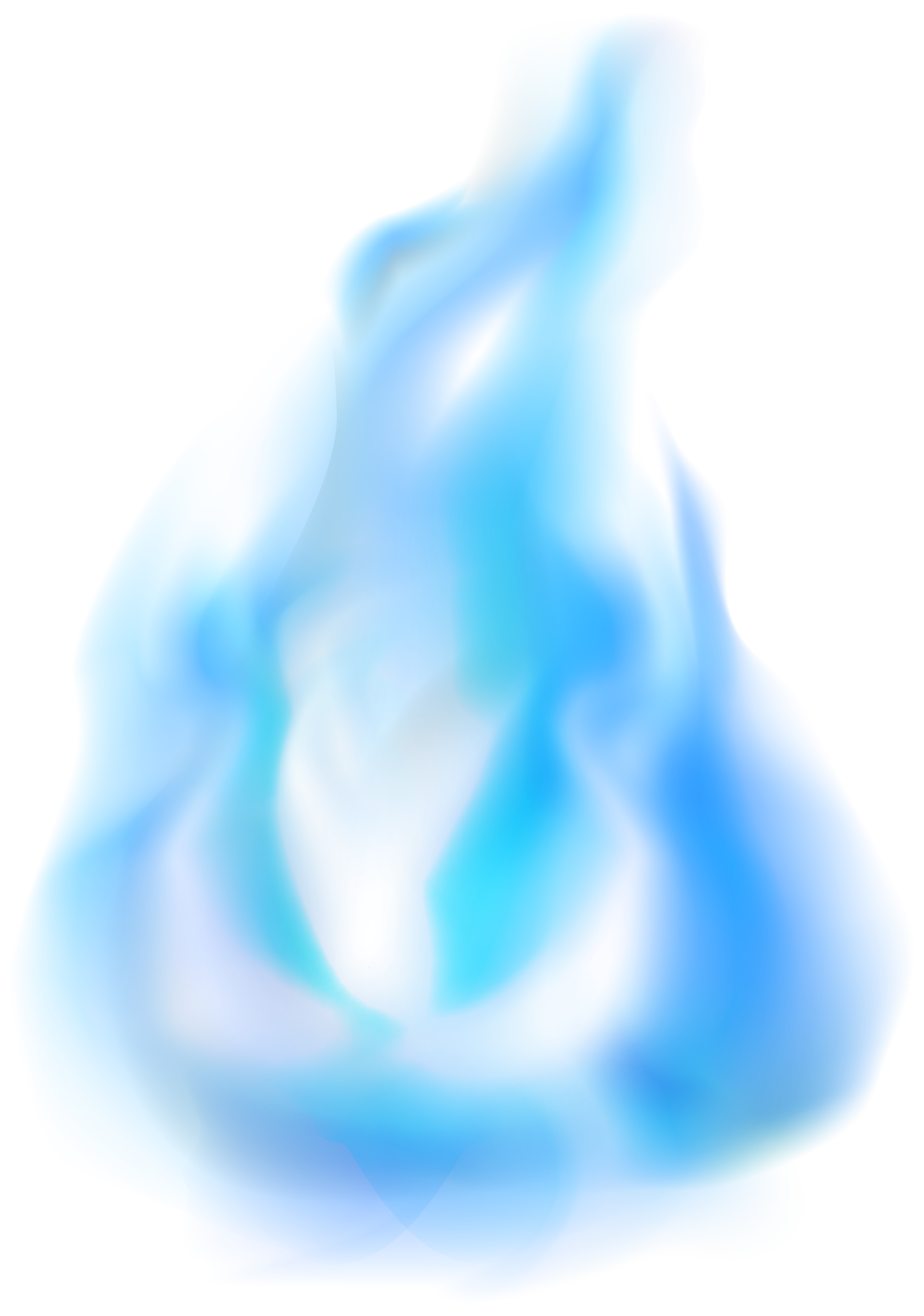 Glowing Blue Flame with Soft Edges