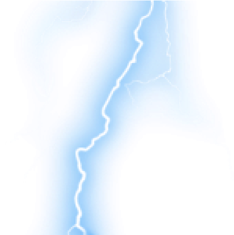 Blue Glowing Lightning Bolt Vertical Strike