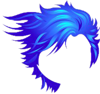Spiky Blue Gradient Anime Hairstyle
