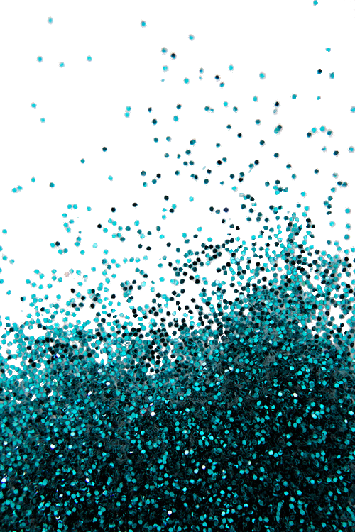 Teal Glitter Pile with Falling Sparkles
