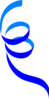 Blue Curly Ribbon Streamer Swirl