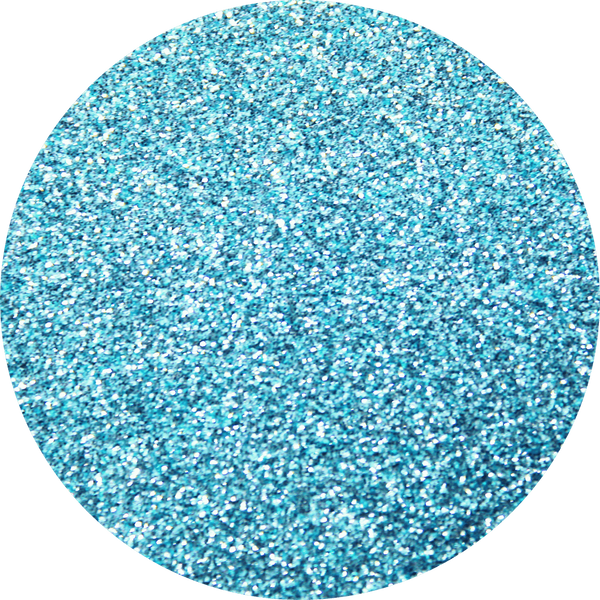 Turquoise Glitter Circle with Fine Sparkle