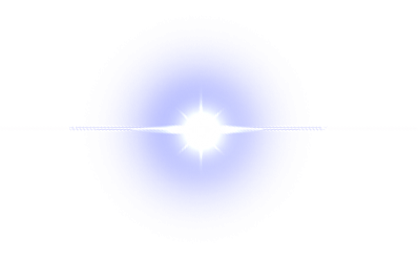 Blue Glow Light Flare with Starburst Center