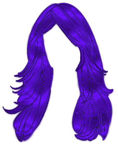 Violet Long Wavy Anime Hair Illustration