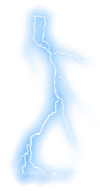 White Blue Glowing Lightning Streak Energy Effect PNG Clipart