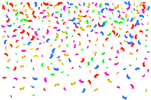 Multicolor Falling Confetti Pieces Overlay