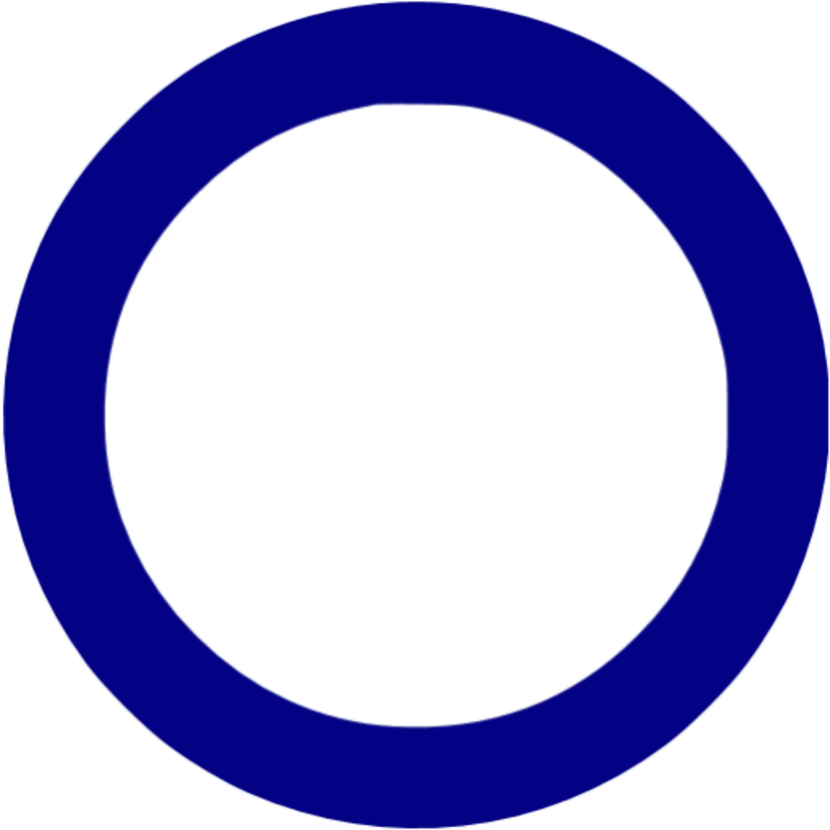 Navy Blue Thick Ring Outline