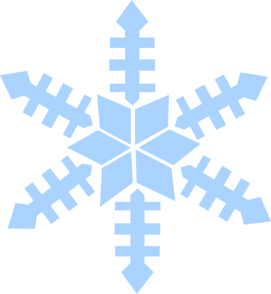 Pale Blue Geometric Snowflake Flat Icon