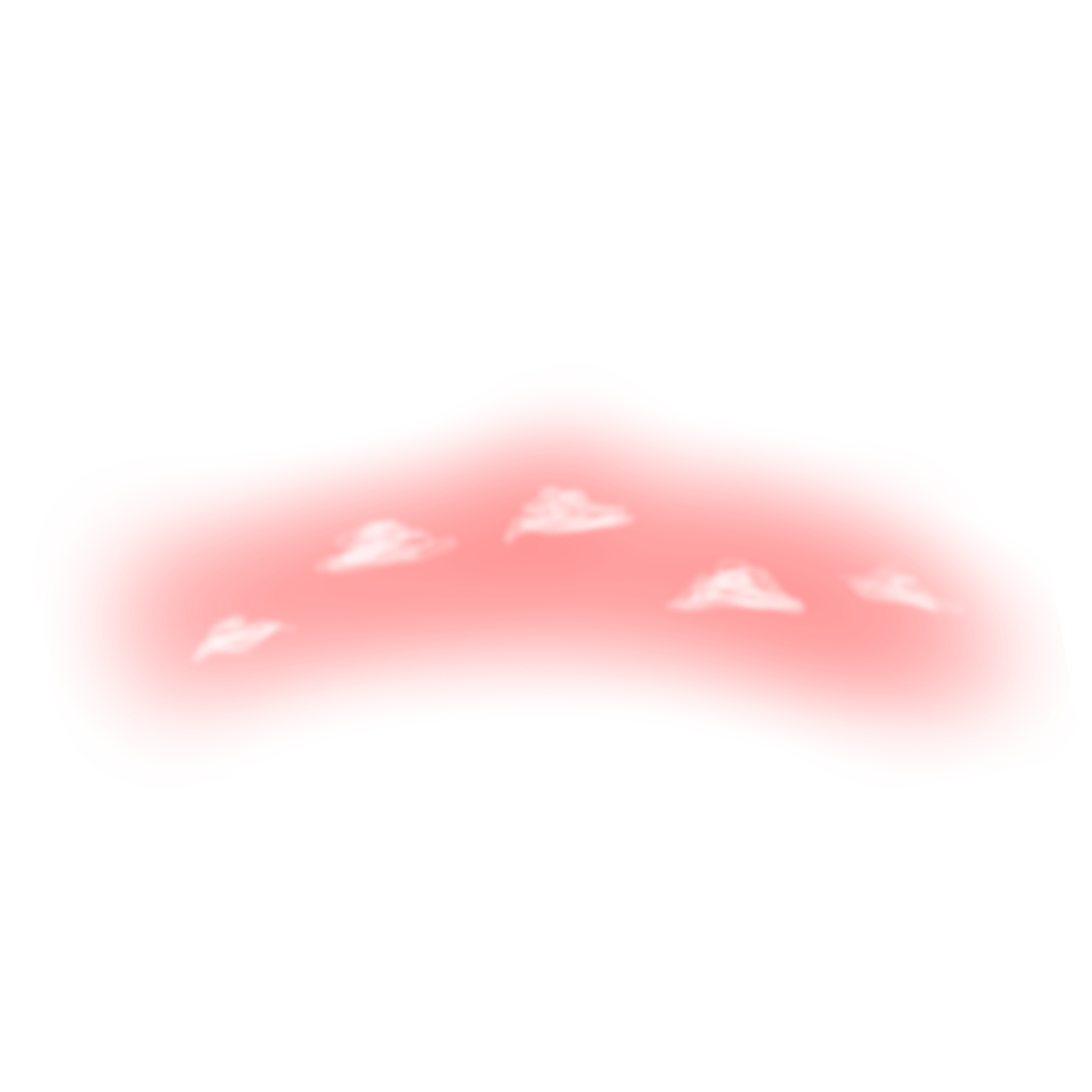 Soft Pink Blur Glow with White Clouds