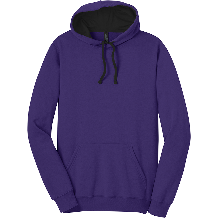 Purple Hoodie with Black Drawstrings