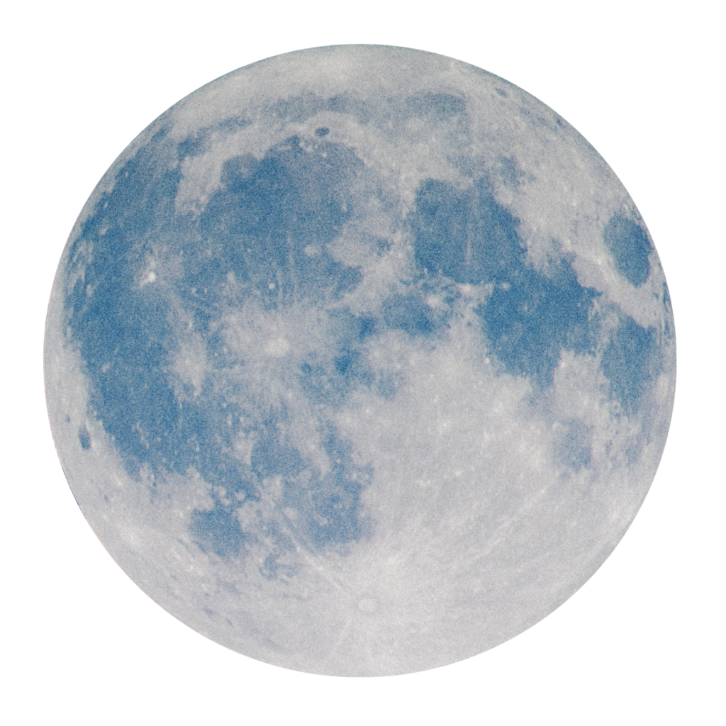 Full Moon with Blue Maria and Grey Craters