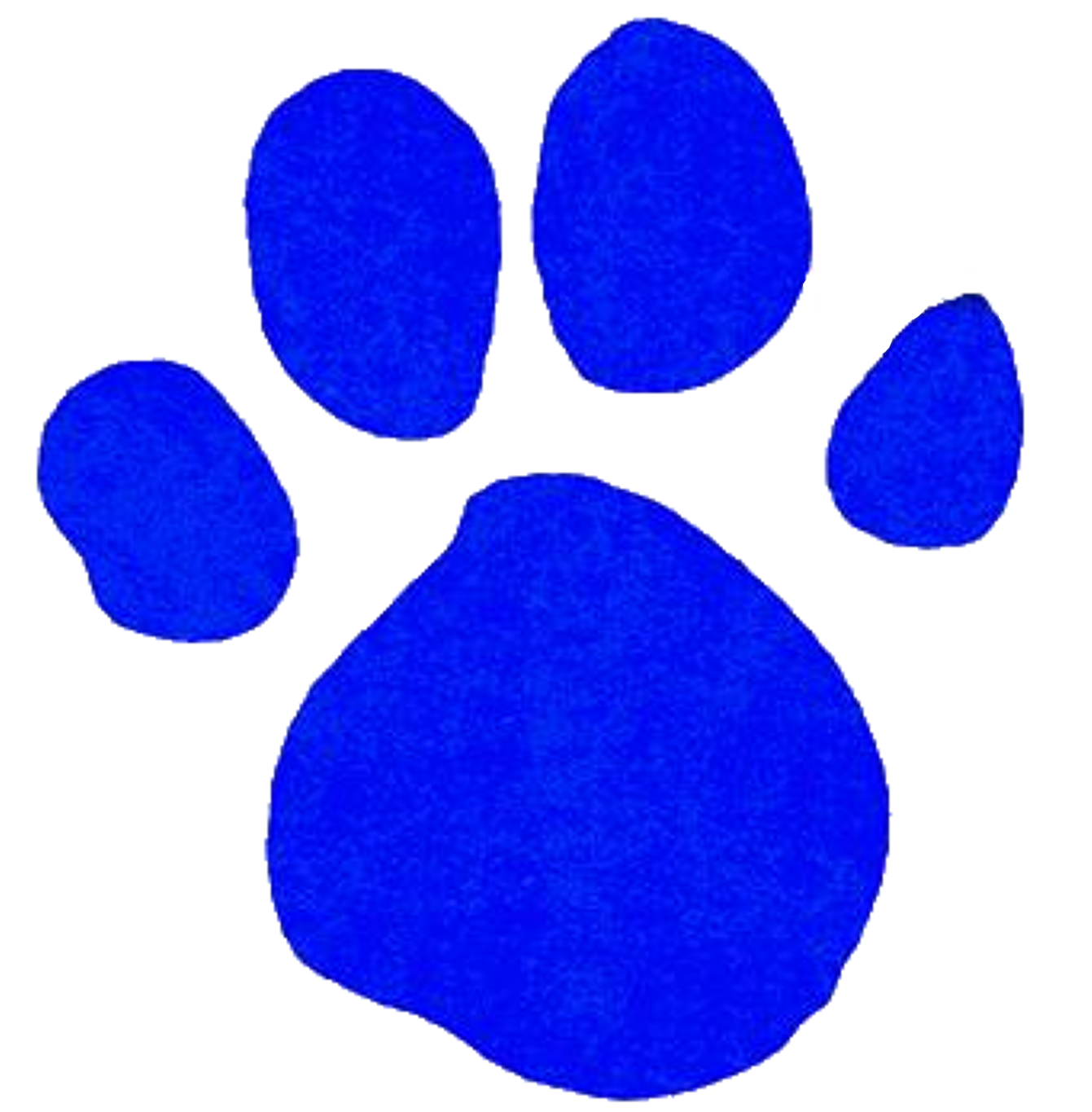 Royal Blue Paw Print with Soft Texture