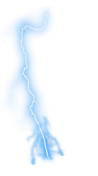 Glowing Blue Lightning Bolt Strike