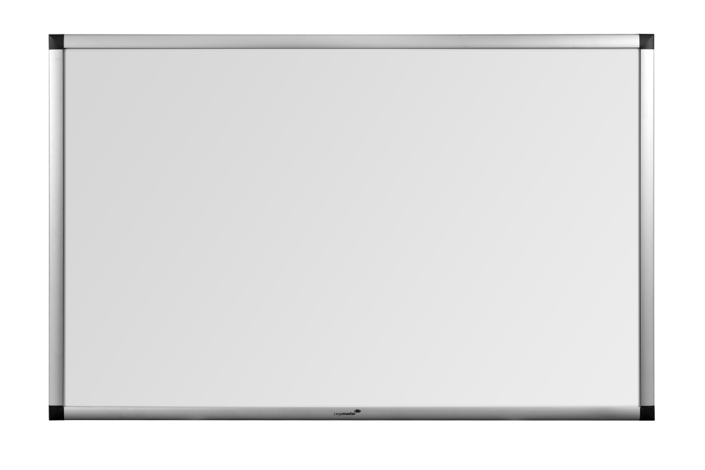 Silver Aluminum Frame Whiteboard with Black Corners