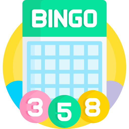 Bingo Card with Colorful Numbered Balls