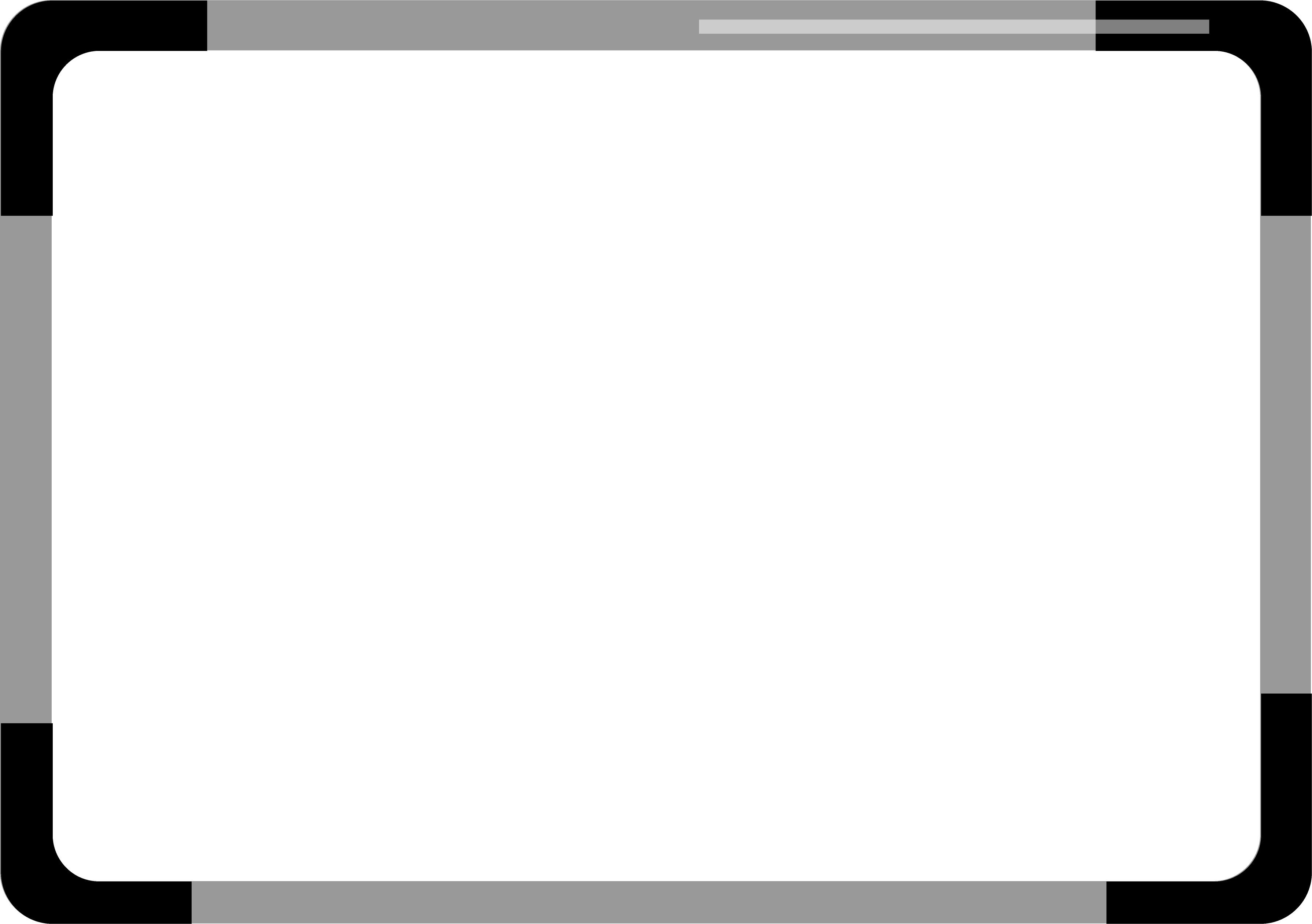 Black Grey Rounded Whiteboard Frame Border