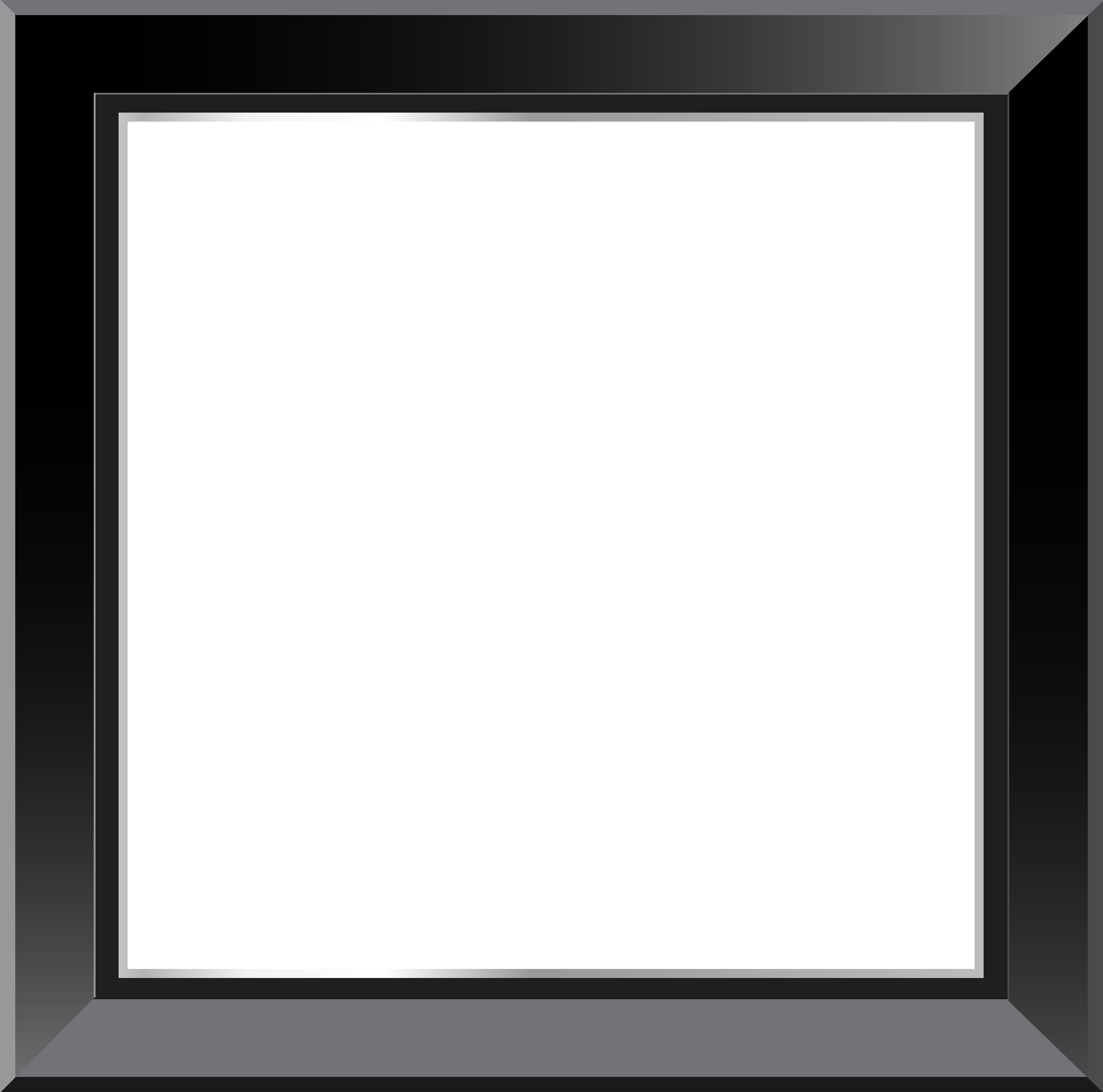 Black Beveled Square Frame with Silver Edges