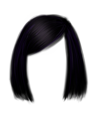Black Bob Wig with Side Bangs