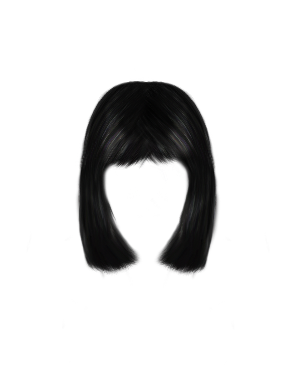 Black Bob Wig with Blunt Bangs