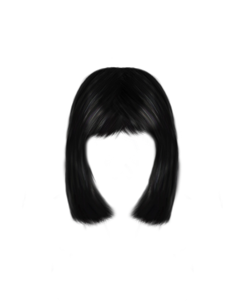 Black Sleek Bob Wig with Bangs