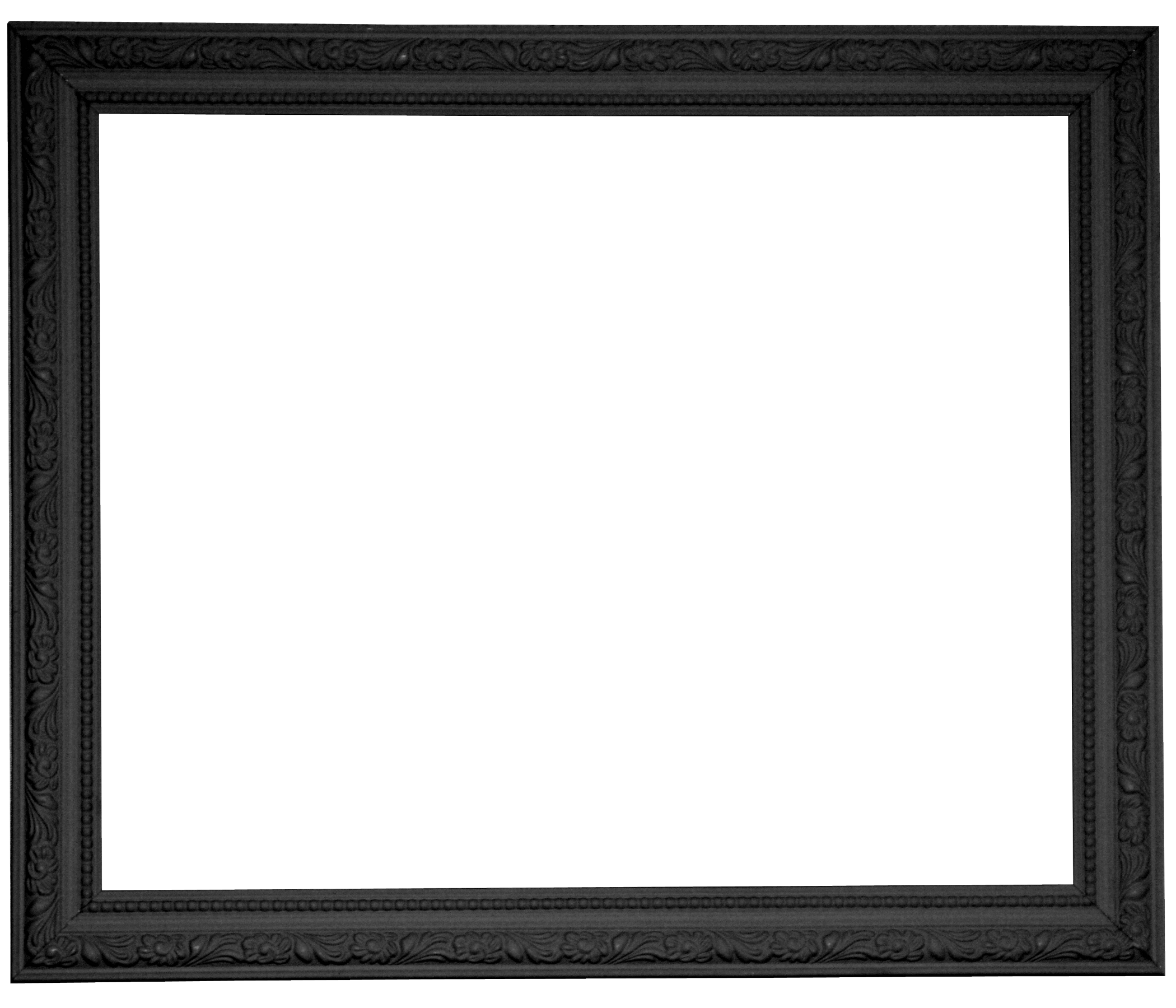 Black Ornate Carved Picture Frame Landscape