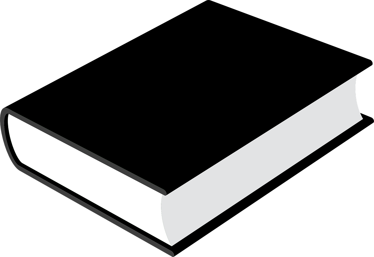 Black Hardcover Book with White Pages