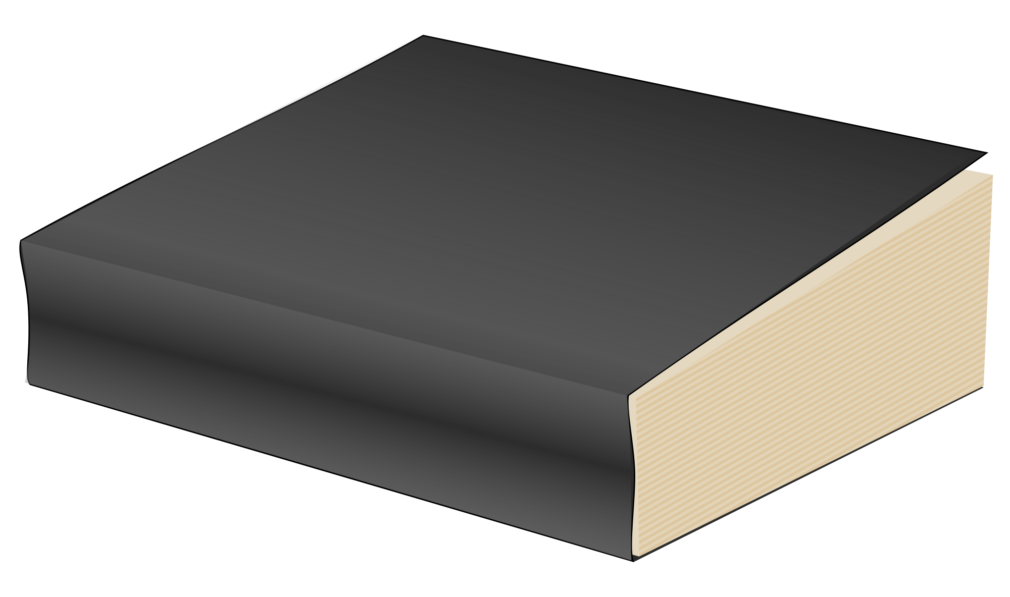 Black Hardcover Book with Cream Pages