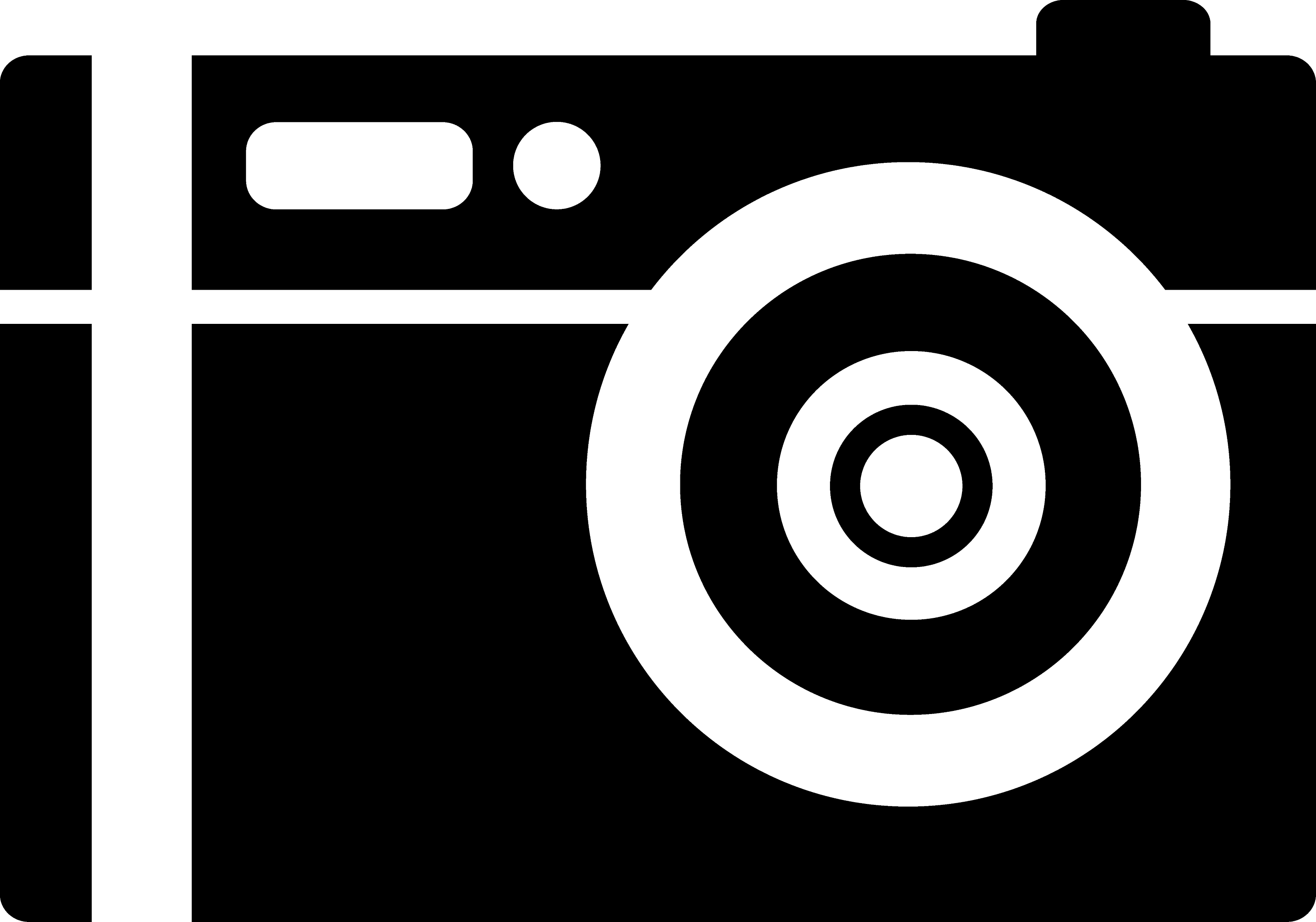 Solid Black Camera Glyph Icon