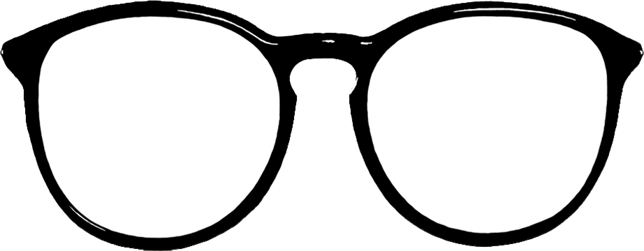 Black Round Eyeglasses Frame Illustration
