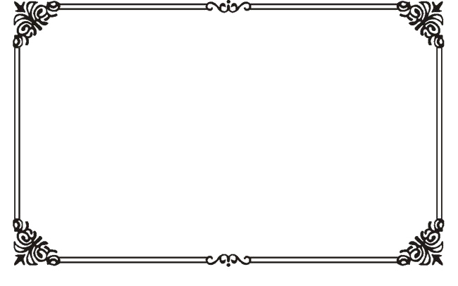 Black Victorian Ornate Corner Frame Border