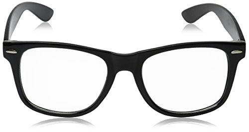 Black Wayfarer Eyeglasses with Clear Lenses