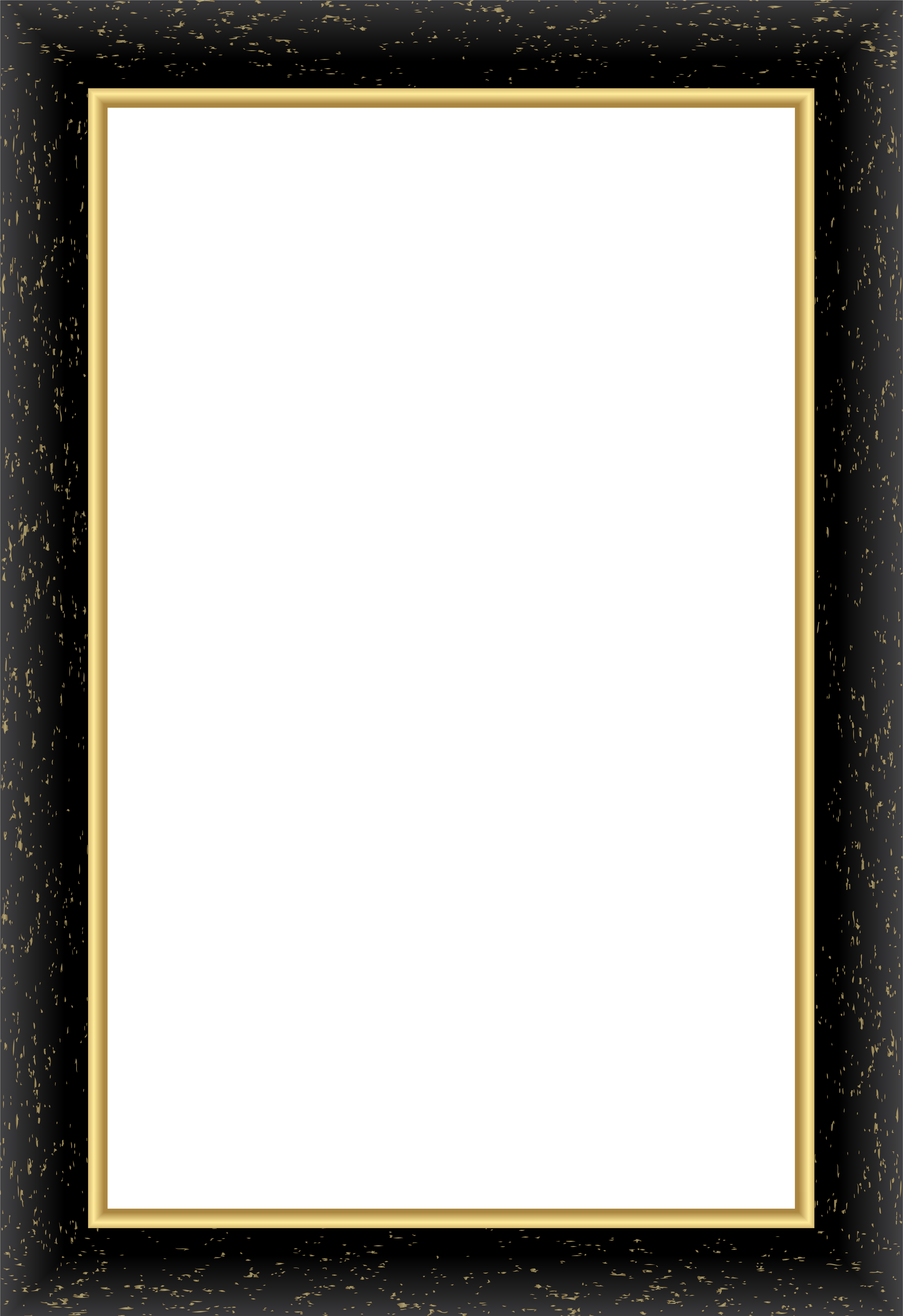 Black Frame with Gold Inner Trim