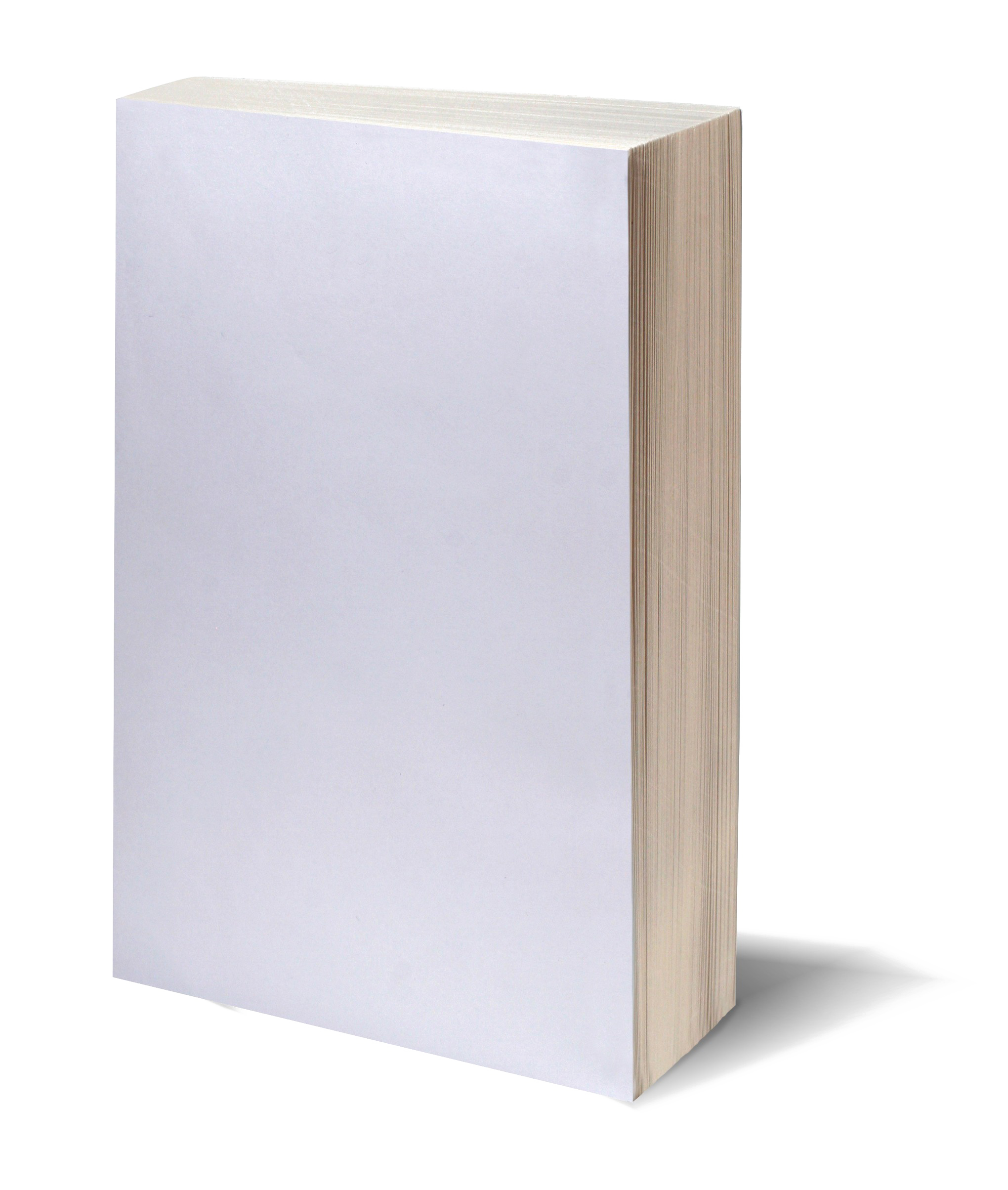 Blank White Paperback Book Mockup with Cream Pages
