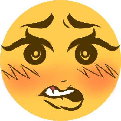 Blushing Yellow Emoji with Biting Lip
