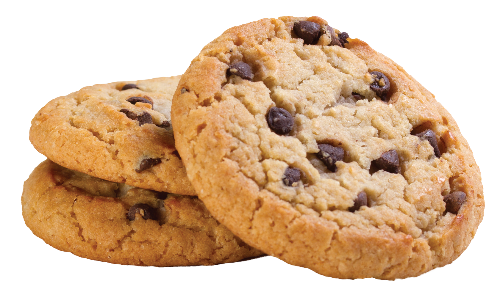 Stacked Chocolate Chip Cookies with Golden Edges