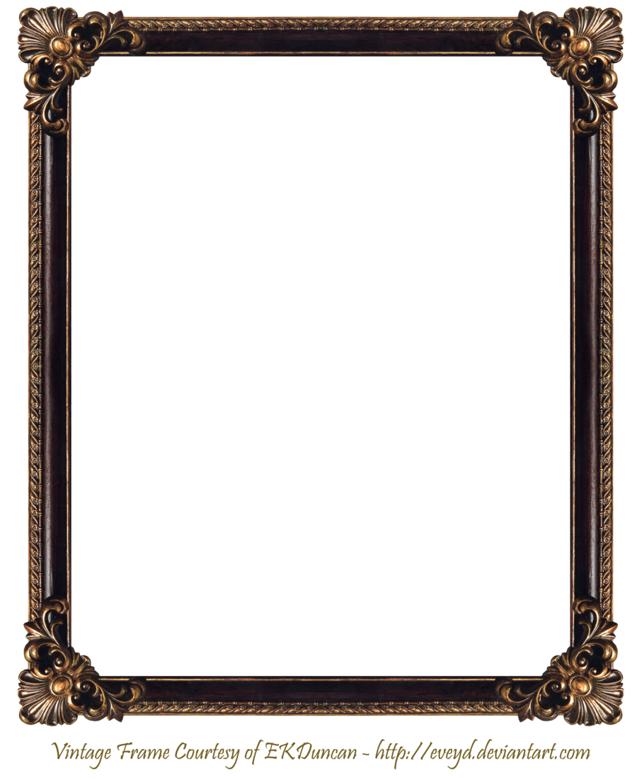 Ornate Bronze Frame with Carved Corner Rosettes