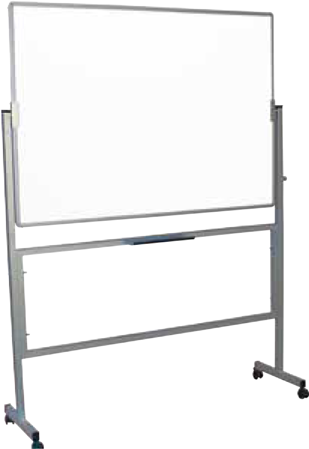 Mobile Whiteboard on Silver Metal Stand