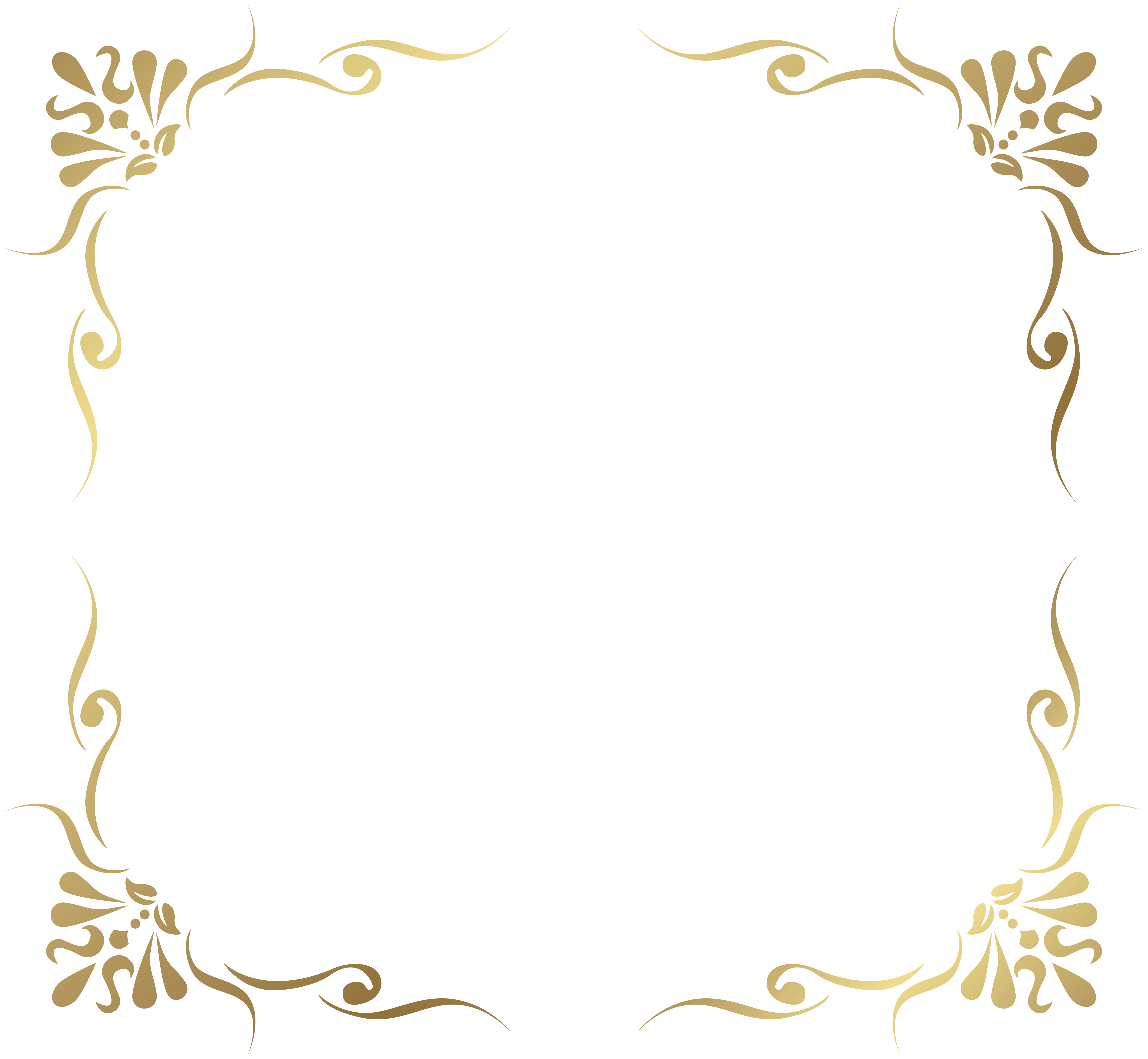 Gold Ornamental Corner Border Frame Design