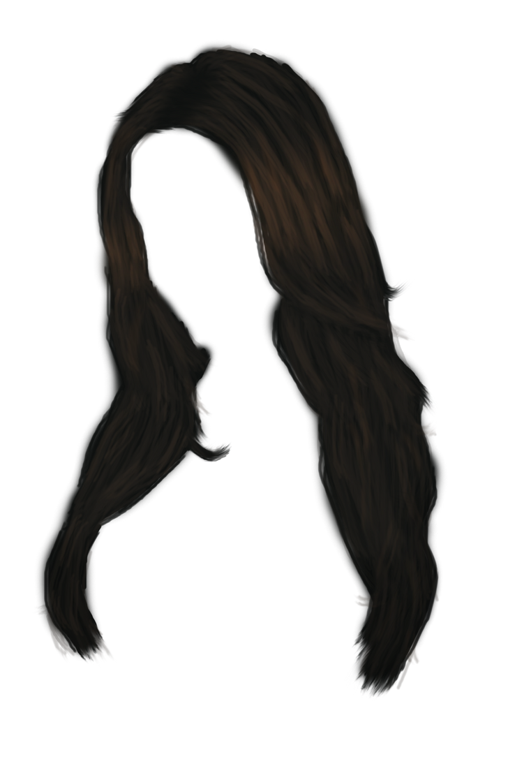 Long Dark Brown Wavy Hair Wig Illustration
