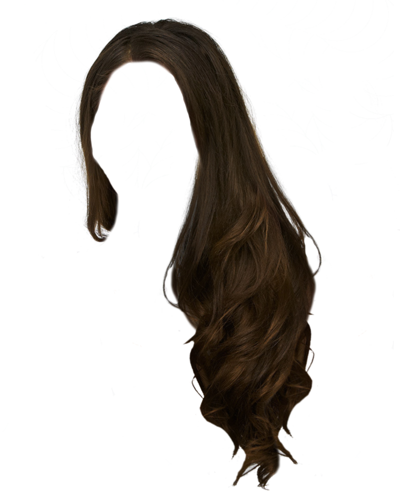 Long Wavy Brown Hair Women Hairstyle PNG Picture