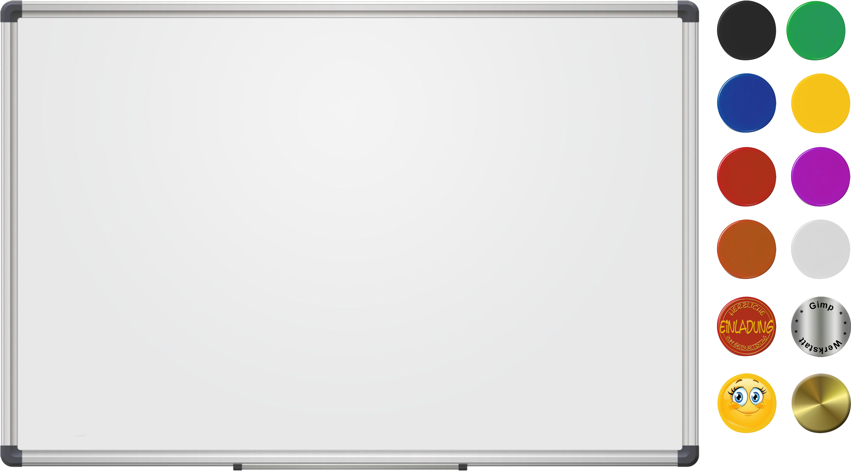 Magnetic Whiteboard With Colorful Magnets Ultra HD PNG