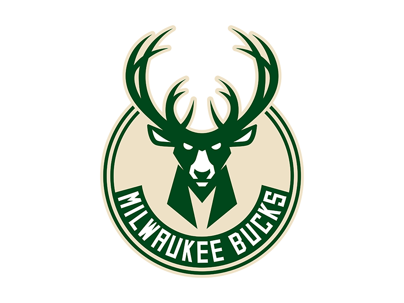 Green Deer Head Circle Emblem with Antlers