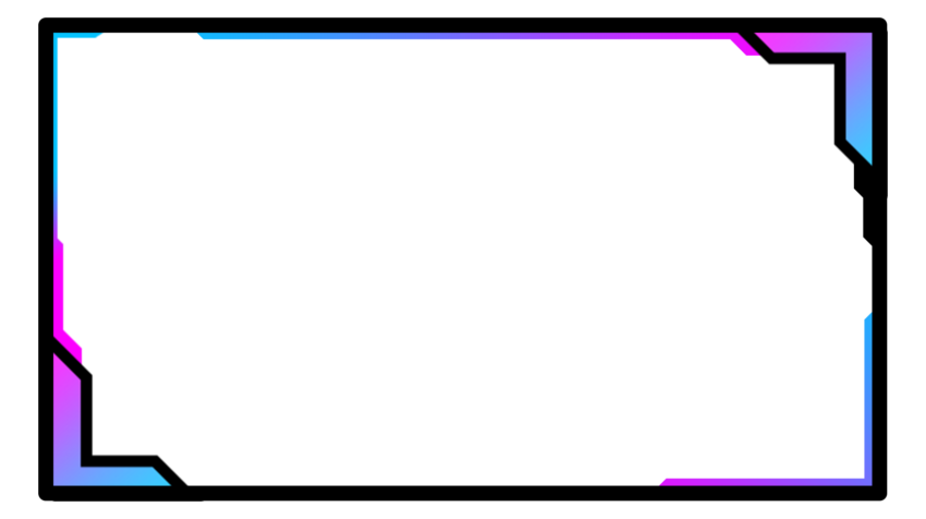 Neon Pink and Blue Gaming Webcam Frame