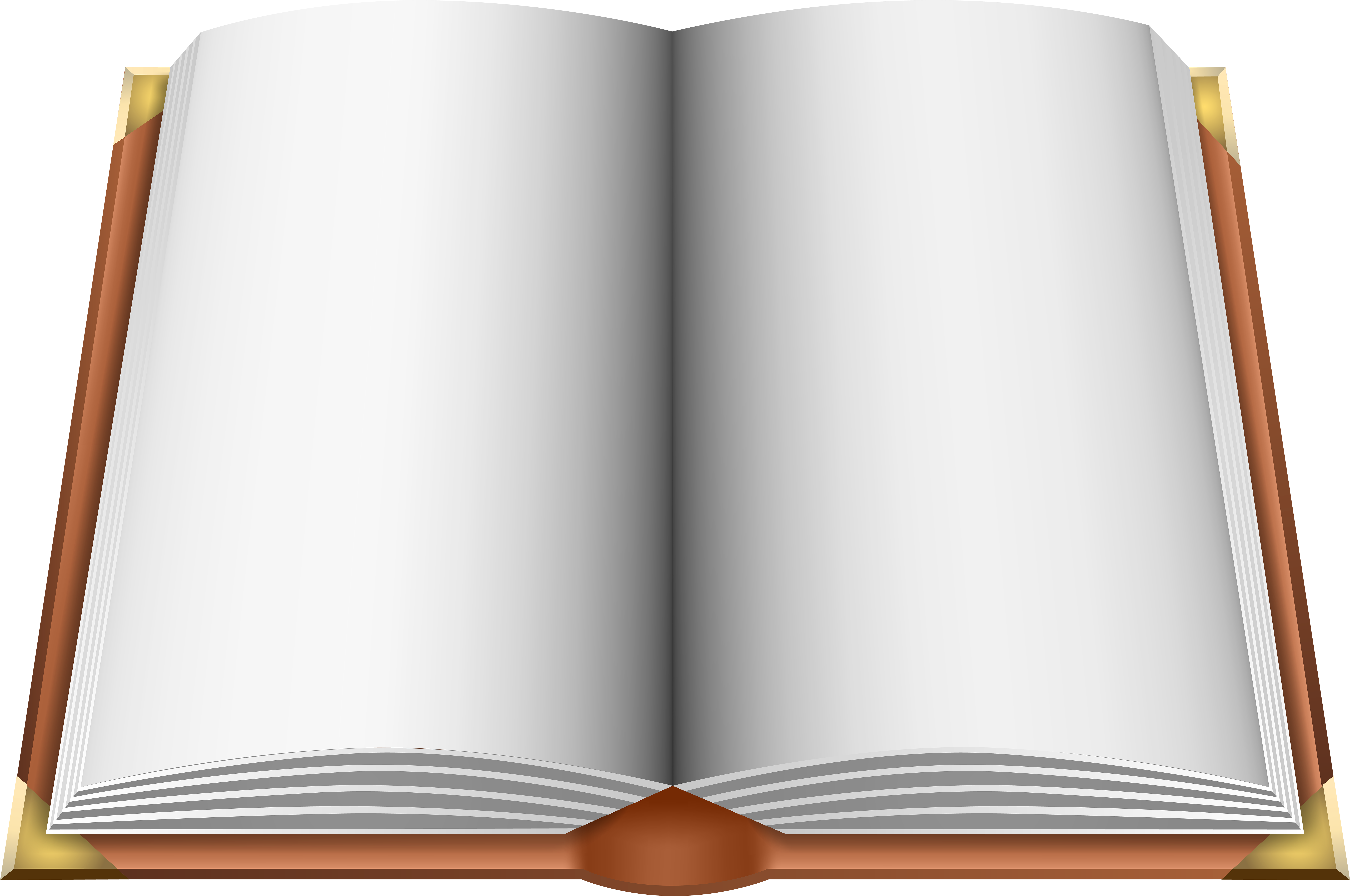 Open Book with Blank White Pages