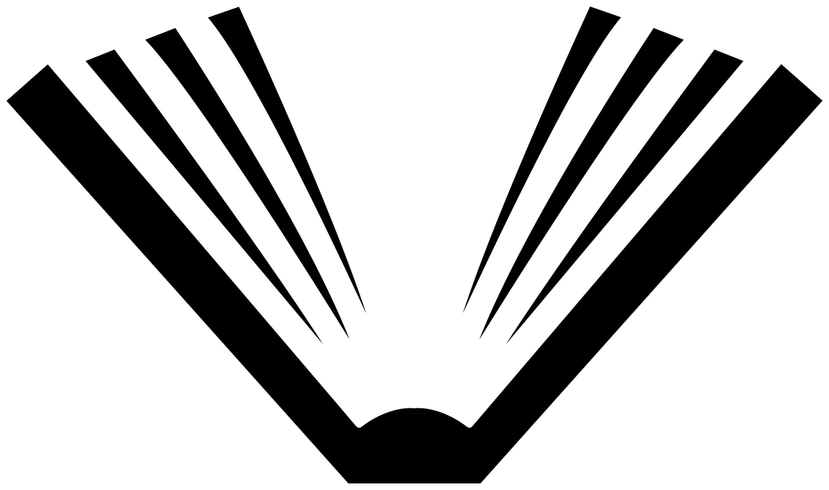 Black Fanned Pages Silhouette Icon