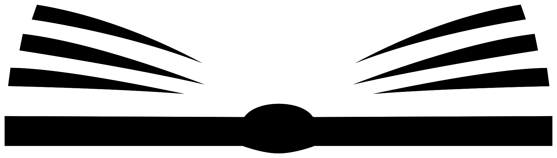 Black Open Book Pages Minimal Icon