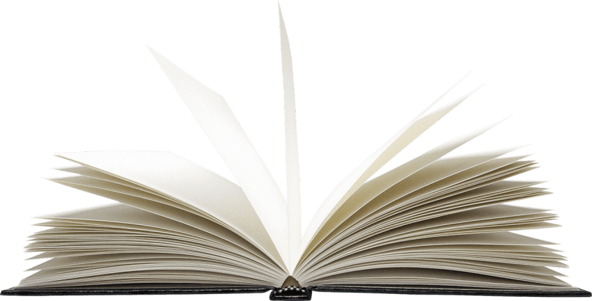 Open Book with Fanned Cream Pages