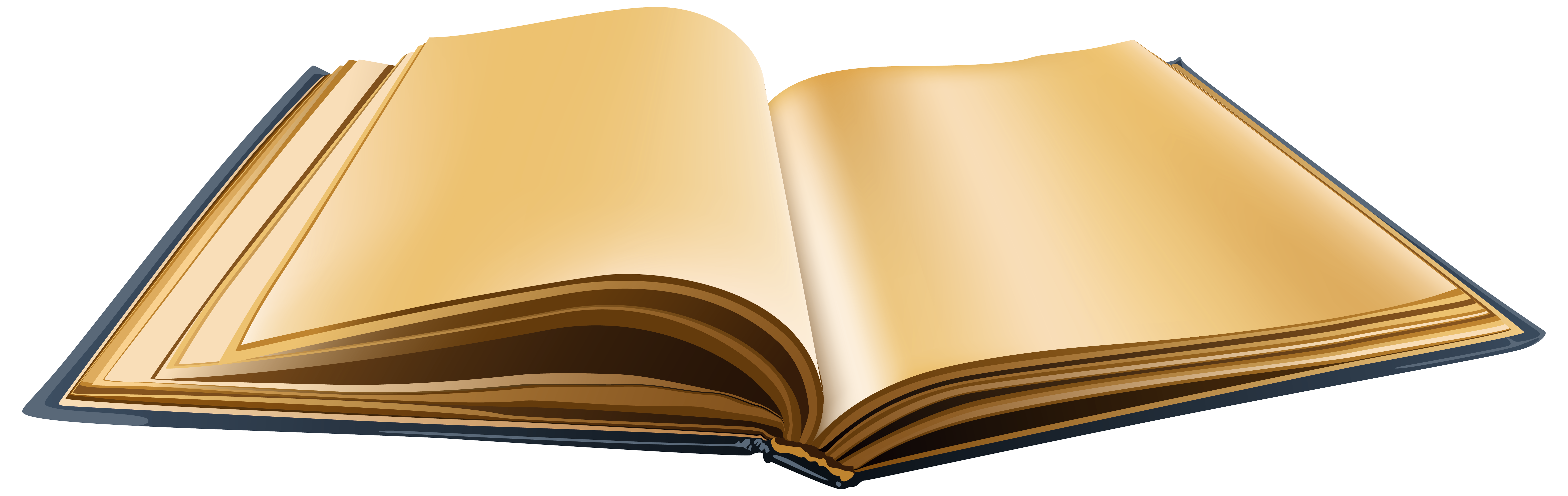 Open Book with Aged Golden Pages