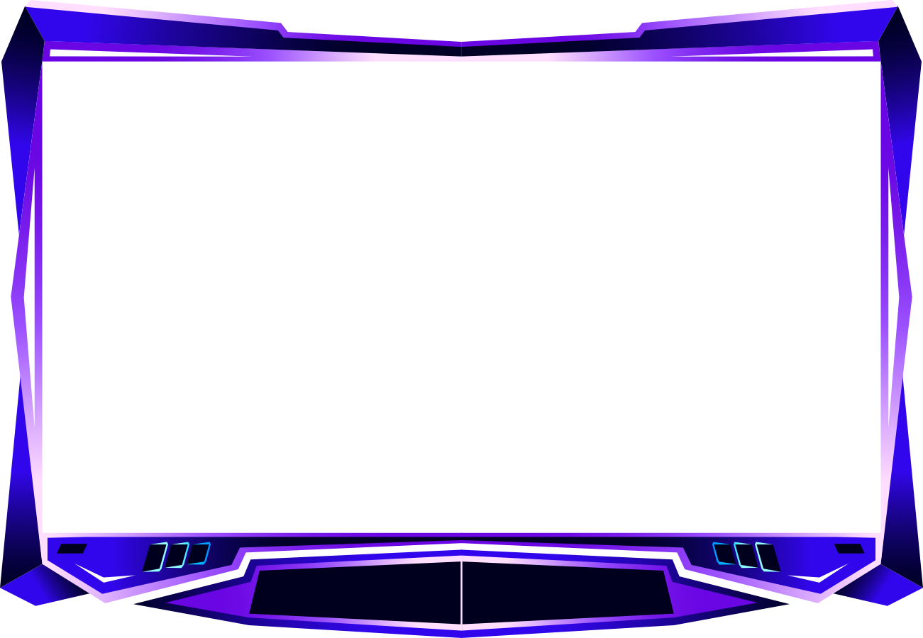 Purple Gaming Webcam Frame with Neon Edges